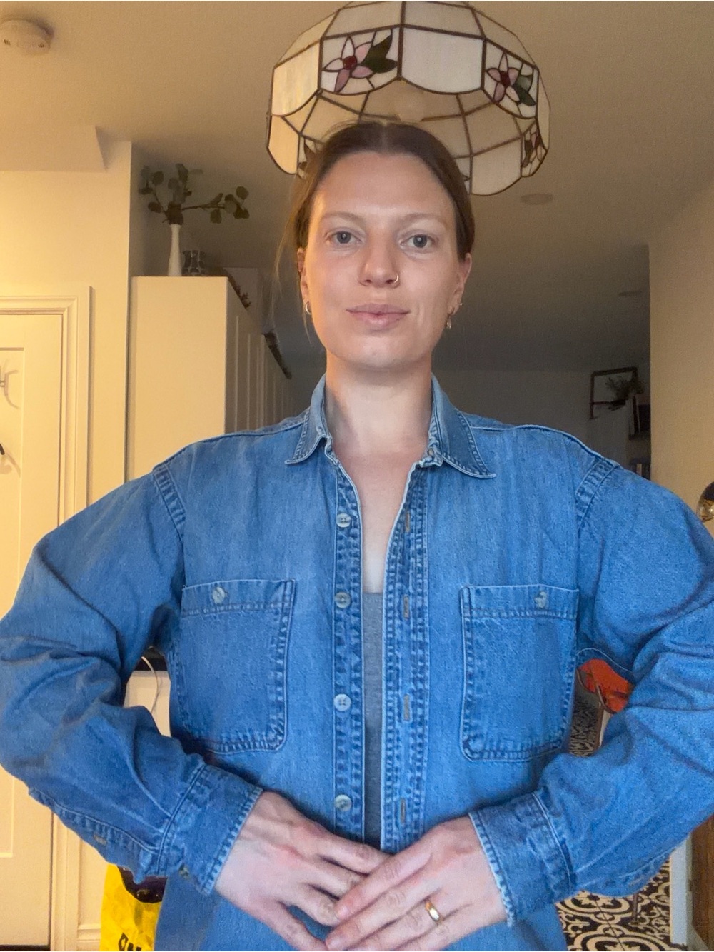 Women’s vintage Denver Hayes Blue Denim button down Shirt - Picture 8 of 14